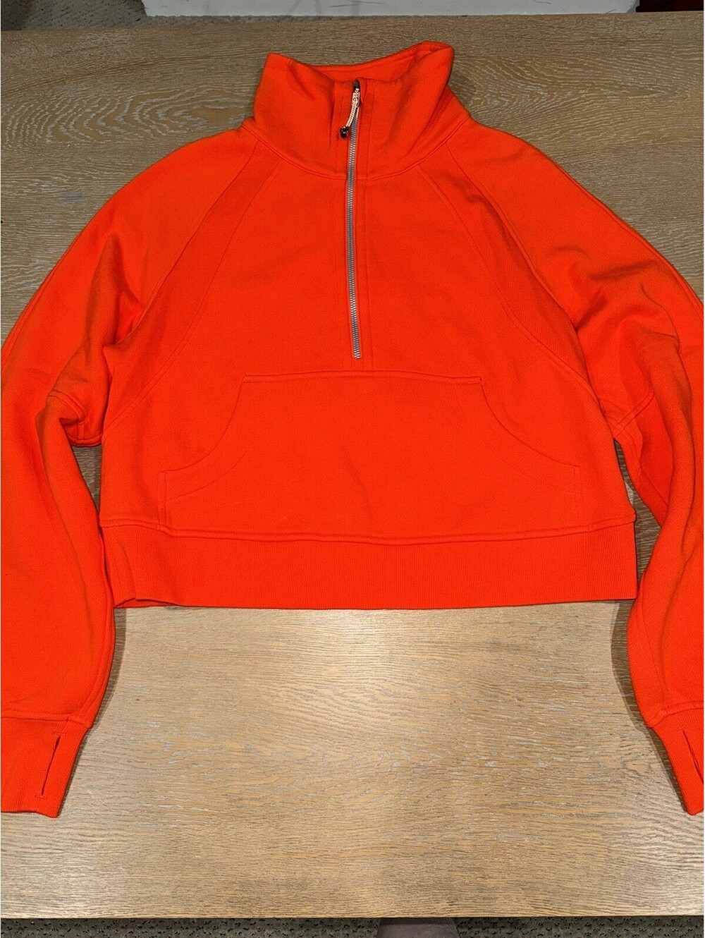 Lululemon Scuba Oversized Funnel Neck Half Zip SIZE XS/S Solar Orange